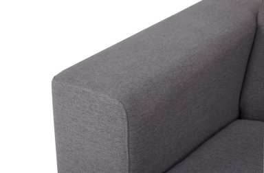 SOFA CON PUFF RIPLEY HOME MARÍA 3 CUERPOS GRIS OSCURO - 8