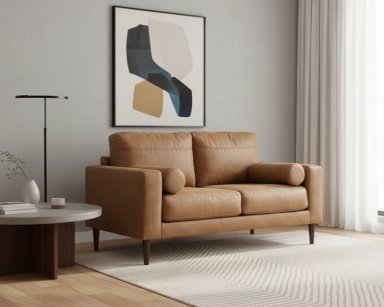 SOFÁ ASHLEY TELORA 2 CUERPOS CARAMELO