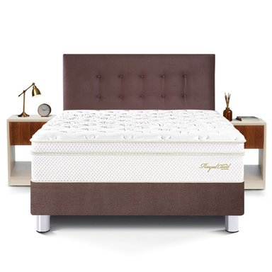 DORMITORIO PARAISO ROYAL CLOUD 2 PLAZAS + VELADORES + 2 ALMOHADAS VISCOELÁSTICAS - 3