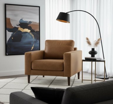 SILLÓN ASHLEY TELORA 1 CUERPO CARAMELO