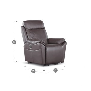 SILLÓN RECLINABLE ROSEN KLIMT 1 CUERPO CAFÉ - 2