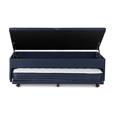 BASE BED BOXET UPLINE AZUL 1.5 PLAZAS - 2