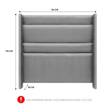 DORMITORIO AMERICANO FORLI DIJON 2 PLAZAS CON CAJONES PLATA - 6