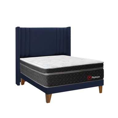 DORMITORIO EUROPEO FORLI PLATINIUM 2 PLAZAS DE LUXE AZUL - 2