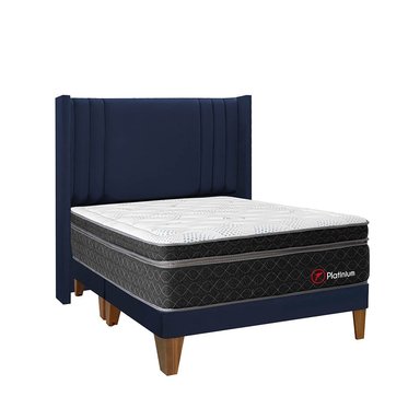 DORMITORIO EUROPEO FORLI GOLDEN KING PLATINIUM DE LUXE AZUL - 2