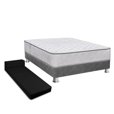 CAMA AMERICANA RIZZOLI PALERMO 2 PLAZAS GRIS + SOFA CAMA - 5