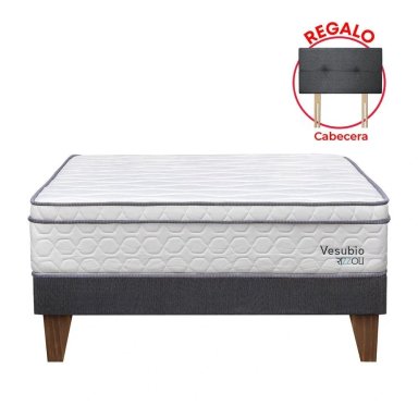 DORMITORIO EUROPEO RIZZOLI VESUBIO 1.5 PLAZAS GRIS - 2