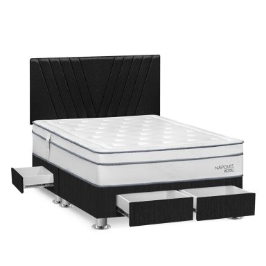 DORMITORIO RIZZOLI NAPOLES KING CON CAJONES GRIS - 2