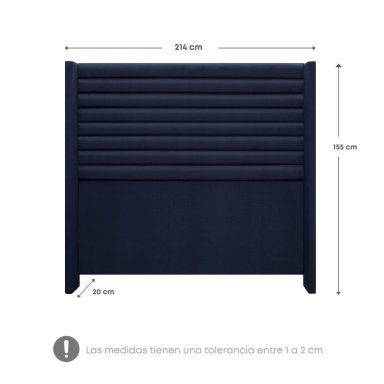 DORMITORIO RIZZOLI ZENNA KING CON CAJONES AZUL - 7