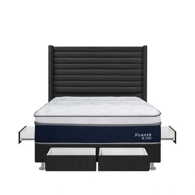 DORMITORIO RIZZOLI FIRENZE QUEEN CON CAJONES GRIS - 2
