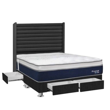 DORMITORIO RIZZOLI FIRENZE KING CON CAJONES GRIS - 2