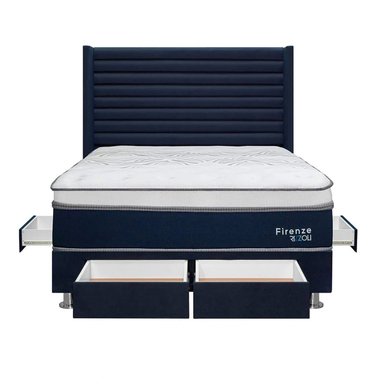 DORMITORIO AMERICANO RIZZOLI FIRENZE 2 PLAZAS CON CAJONES AZUL - 2