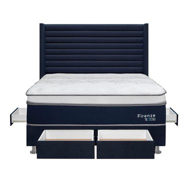 DORMITORIO RIZZOLI FIRENZE QUEEN CON CAJONES AZUL - 2
