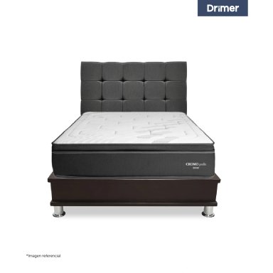 DORMITORIO CON CAJONES DRIMER CROMOPEDIC 1.5 PLAZAS CUADROS - 2