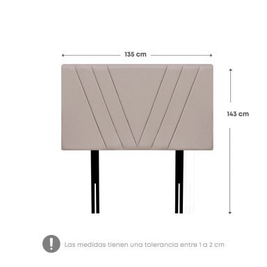 DORMITORIO RIZZOLI NAPOLES 2 PLAZAS CON CAJONES + 2 ALMOHADAS + PROTECTOR - 8