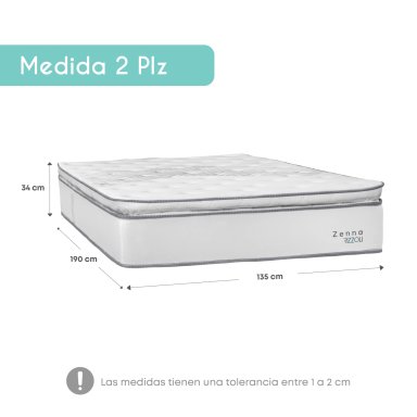 DORMITORIO RIZZOLI ZENNA 2 PLAZAS CON CAJONES SPRING PLATA - 6