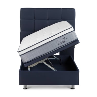 DORMITORIO BOXET ROSEN INDIE 1.5 PLAZAS ISSEY AZUL - 2