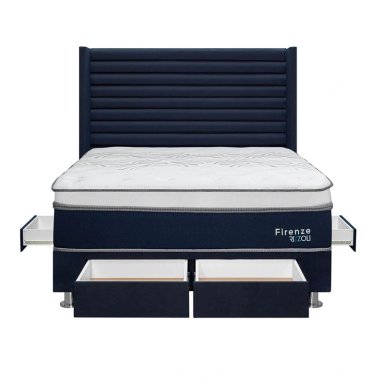 DORMITORIO RIZZOLI FIRENZE KING CON CAJONES AZUL - 3