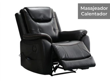 SILLÓN RECLINABLE RIPLEY HOME FINESSE CON MASAJEADOR CALENTADOR 1 CUERPO NEGRO - 3