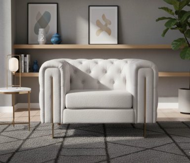 SILLÓN RIPLEY HOME NEW VICTORIA 1 CUERPO GRIS CLARO