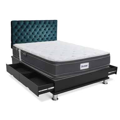 DORMITORIO DRIMER CAPITONE PURE FRESH KING CON CAJONES - 2