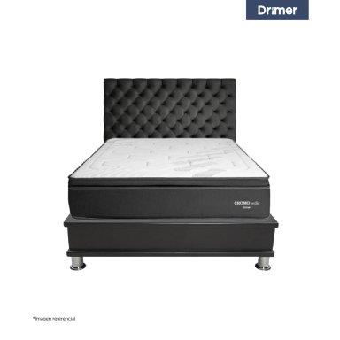 DORMITORIO CON CAJONES DRIMER CROMOPEDIC 1.5 PLAZAS CAPITONE - 2