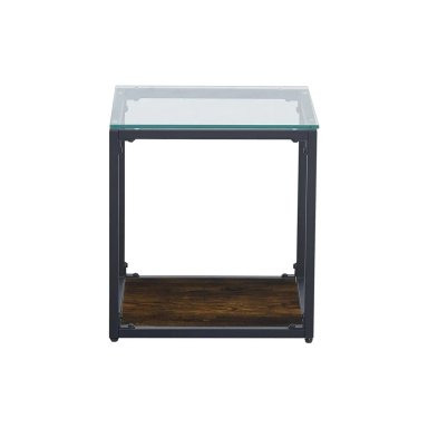 MESA LATERAL RIPLEY HOME PENÉLOPE CAFÉ 45X45 CM - 2