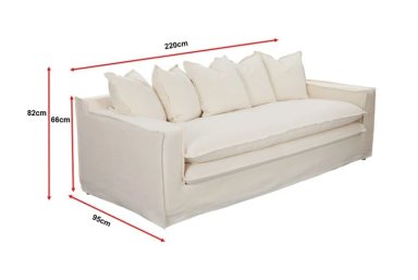 SOFÁ DOBLE COJÍN MAISON LINETT LILLE 3 CUERPOS IVORY - 4