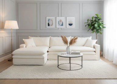 SECCIONAL IZQUIERDO MAISON LINETT LILLE 5 CUERPOS IVORY