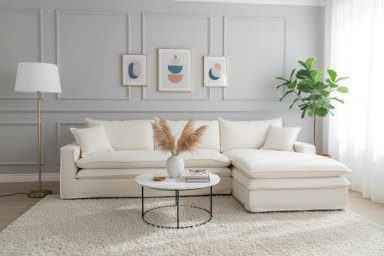 SECCIONAL DERECHO MAISON LINETT LILLE 5 CUERPOS IVORY