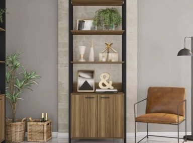 ESTANTE RIPLEY HOME SKY MARRÓN/NEGRO