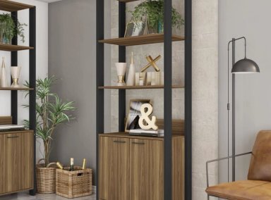 ESTANTE RIPLEY HOME SKY MARRÓN/NEGRO - 4