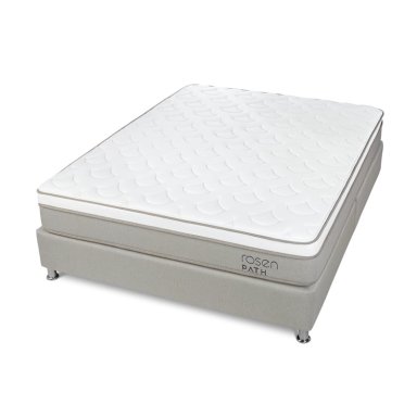 CAMA AMERICANA ROSEN PATH NIEBLA QUEEN + 2 ALMOHADAS - 4