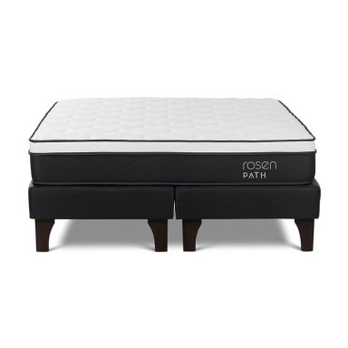 CAMA EUROPEA ROSEN PATH GRAFITO KING + 2 ALMOHADAS - 2