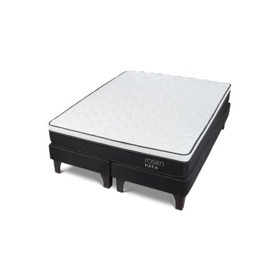 CAMA EUROPEA ROSEN PATH GRAFITO KING + 2 ALMOHADAS - 4
