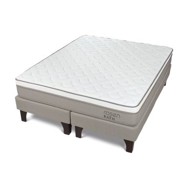 CAMA EUROPEA ROSEN PATH NIEBLA QUEEN + 2 ALMOHADAS - 4