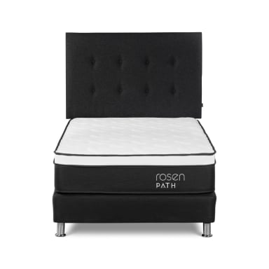 DORMITORIO AMERICANO ROSEN PATH GRAFITO 1.5 PLAZAS WEST GRAFITO + 1 ALMOHADA + 2 ALMOHADAS - 2