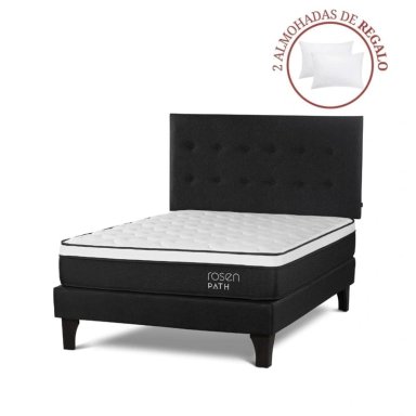 DORMITORIO EUROPEO ROSEN PATH GRAFITO 2 PLAZAS WEST GRAFITO + 2 ALMOHADAS - 2