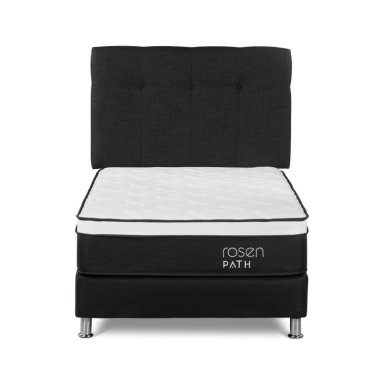 DORMITORIO AMERICANO ROSEN PATH GRAFITO 1.5 PLAZAS NEW BENNET GRAFITO + 1 ALMOHADA - 2