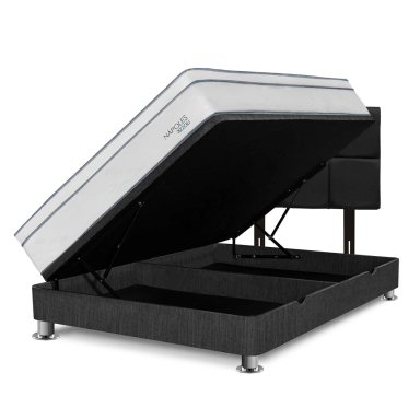 DORMITORIO BOXET RIZZOLI NAPOLES 1.5 PLAZAS CUADROS GRIS - 2