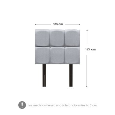 DORMITORIO BOXET RIZZOLI NAPOLES 1.5 PLAZAS CUADROS PLATA - 8