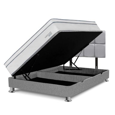 DORMITORIO BOXET RIZZOLI NAPOLES 2 PLAZAS CUADROS PLATA - 2