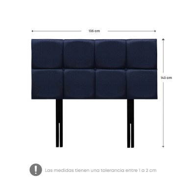 DORMITORIO BOXET RIZZOLI NAPOLES 2 PLAZAS CUADROS AZUL - 8