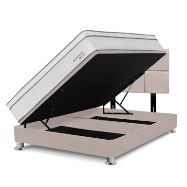 DORMITORIO BOXET RIZZOLI NAPOLES 1.5 PLAZAS CUADROS BEIGE - 2