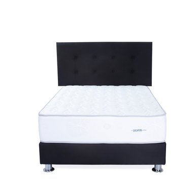 DORMITORIO AMERICANO EL CISNE CLÁSICO QUEEN POCKET SILVER NEGRO - 2