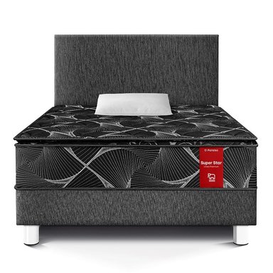 DORMITORIO AMERICANO PARAÍSO SUPER STAR NEGRO 1.5 PLAZAS NEGRO - 3