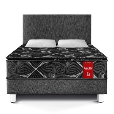 DORMITORIO AMERICANO PARAÍSO SUPER STAR NEGRO 2 PLAZAS NEGRO - 3