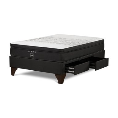 DORMITORIO EUROPEO ROSEN TEMPO 2 PLAZAS CON CAJONES ISSEY AZUL - 6