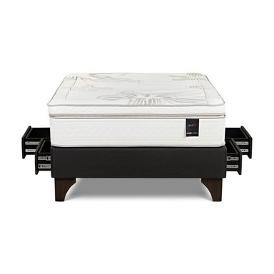 DORMITORIO EUROPEO ROSEN ART 4 2 PLAZAS CON CAJONES ISSEY GRAFITO - 4
