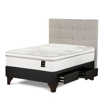 DORMITORIO EUROPEO ROSEN ART 4 2 PLAZAS CON CAJONES ISSEY NIEBLA - 2